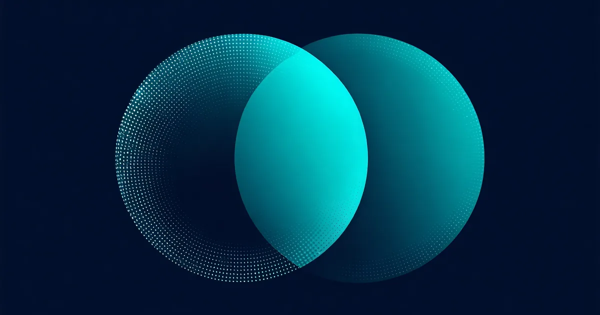 Abstract illustration of the double materiality framework showing two overlapping assessment dimensions