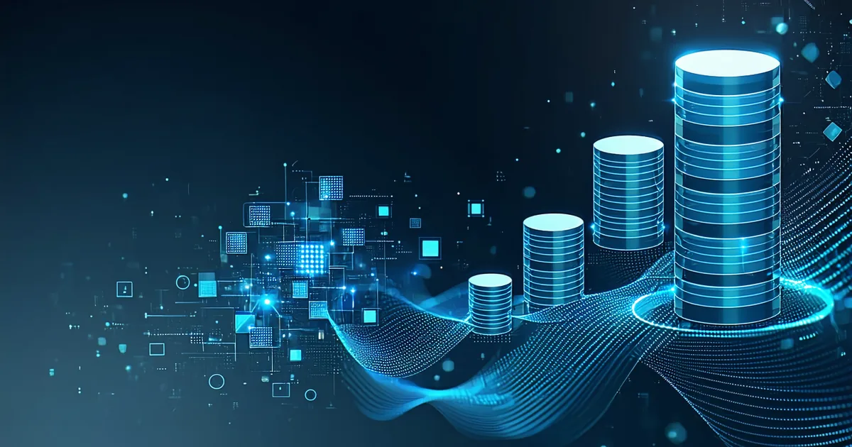 Abstract visualization of ERP system data flowing into an ESG reporting platform