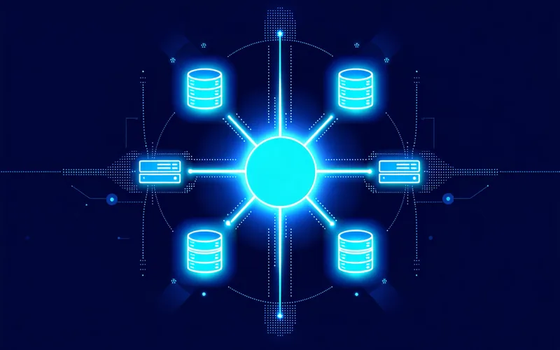 Abstract visualization of data connectors linking enterprise ERP systems to a central compliance platform